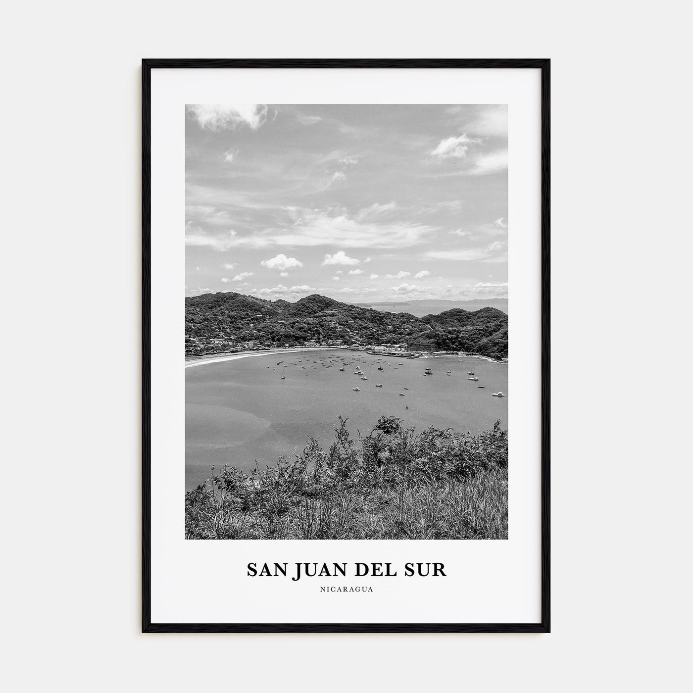 San Juan del Sur Portrait B&W Poster