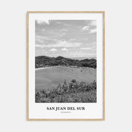 San Juan del Sur Portrait B&W Poster