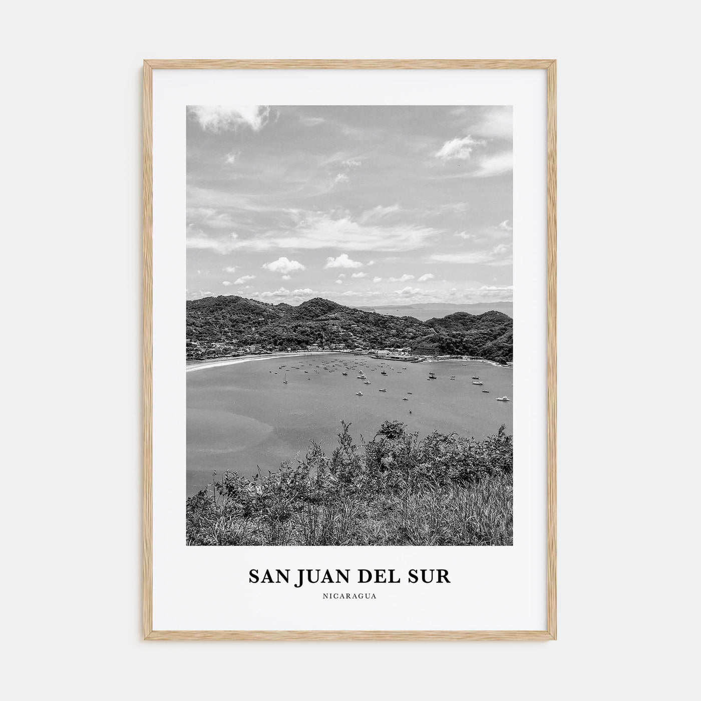 San Juan del Sur Portrait B&W Poster