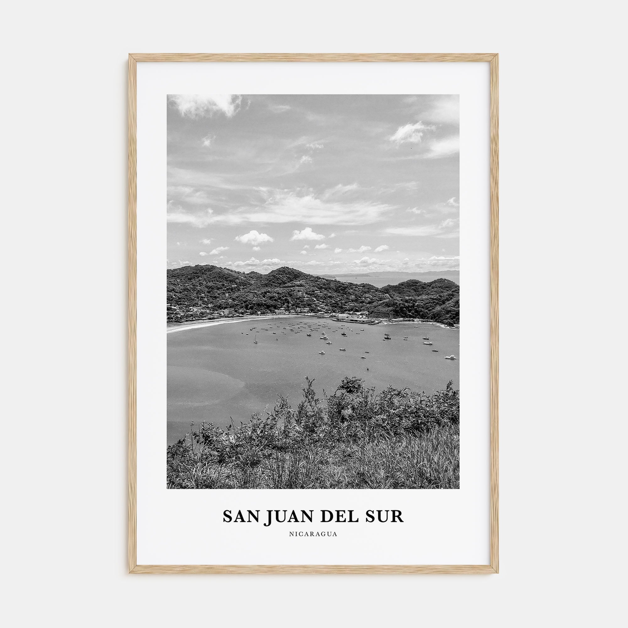 San Juan del Sur Portrait B&W Poster