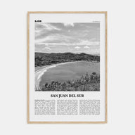 San Juan del Sur Travel B&W Poster