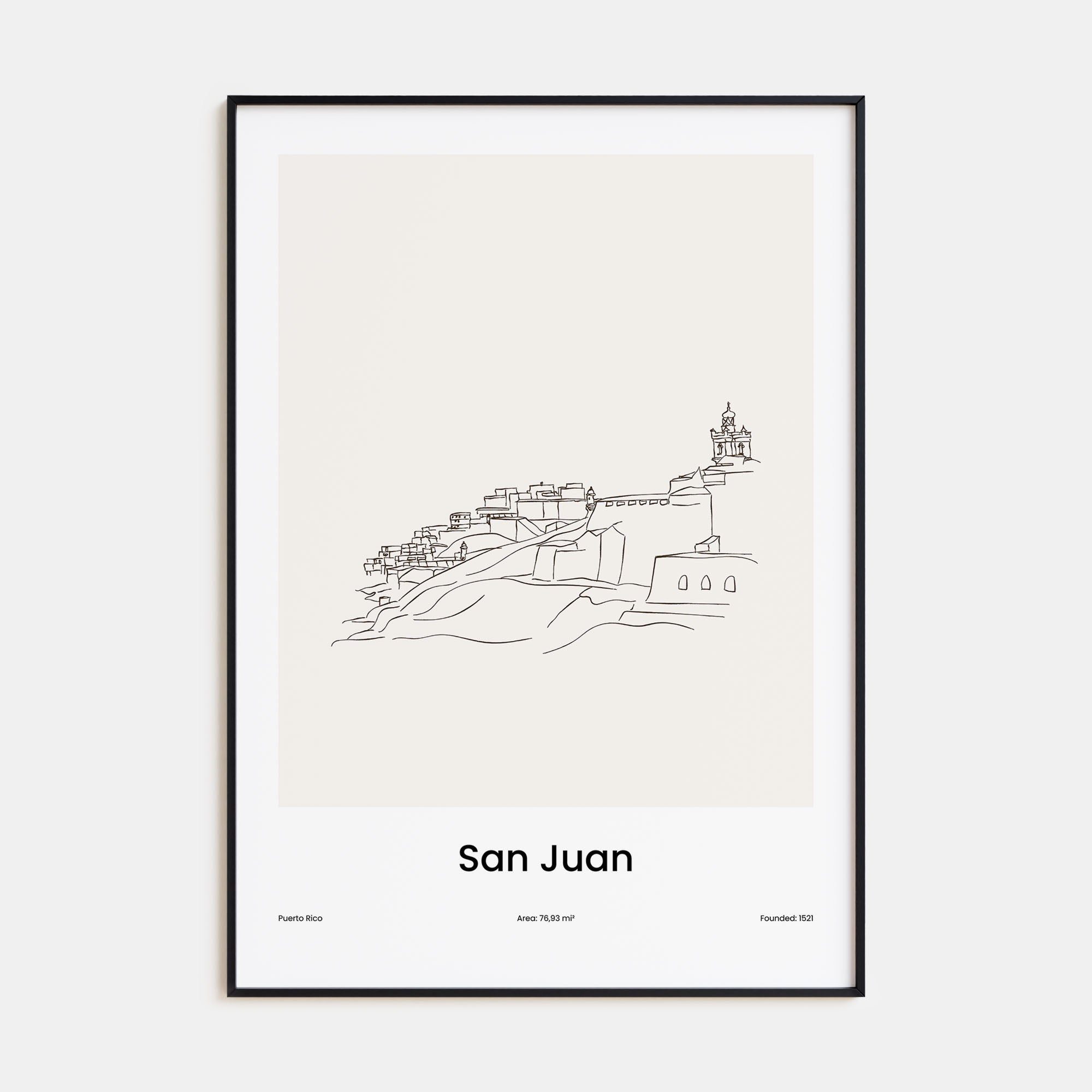 San Juan Drawn Poster
