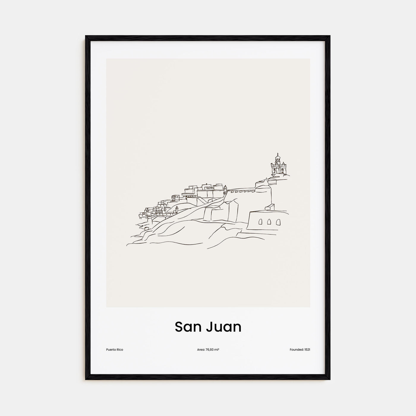 San Juan Drawn Poster