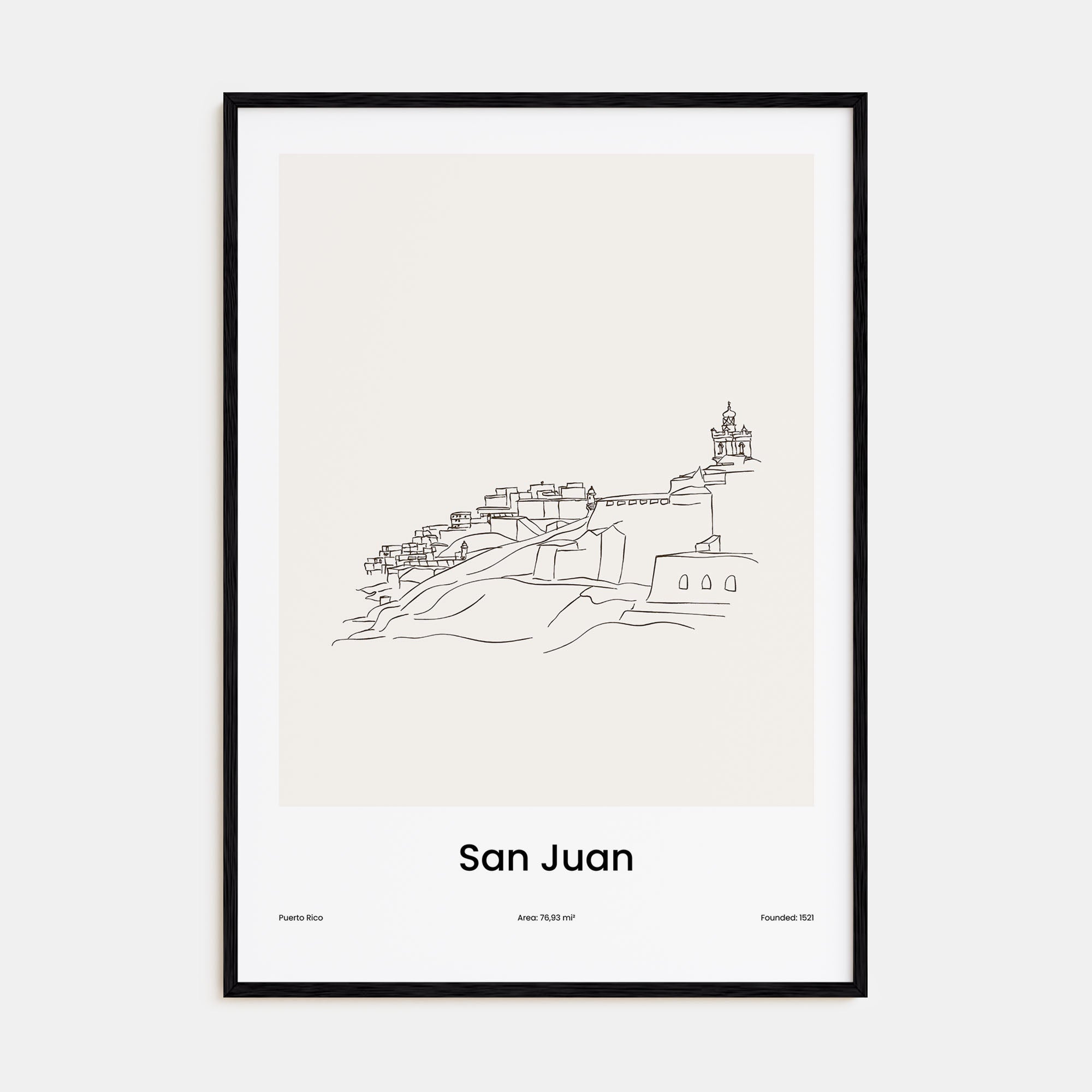 San Juan Drawn Poster