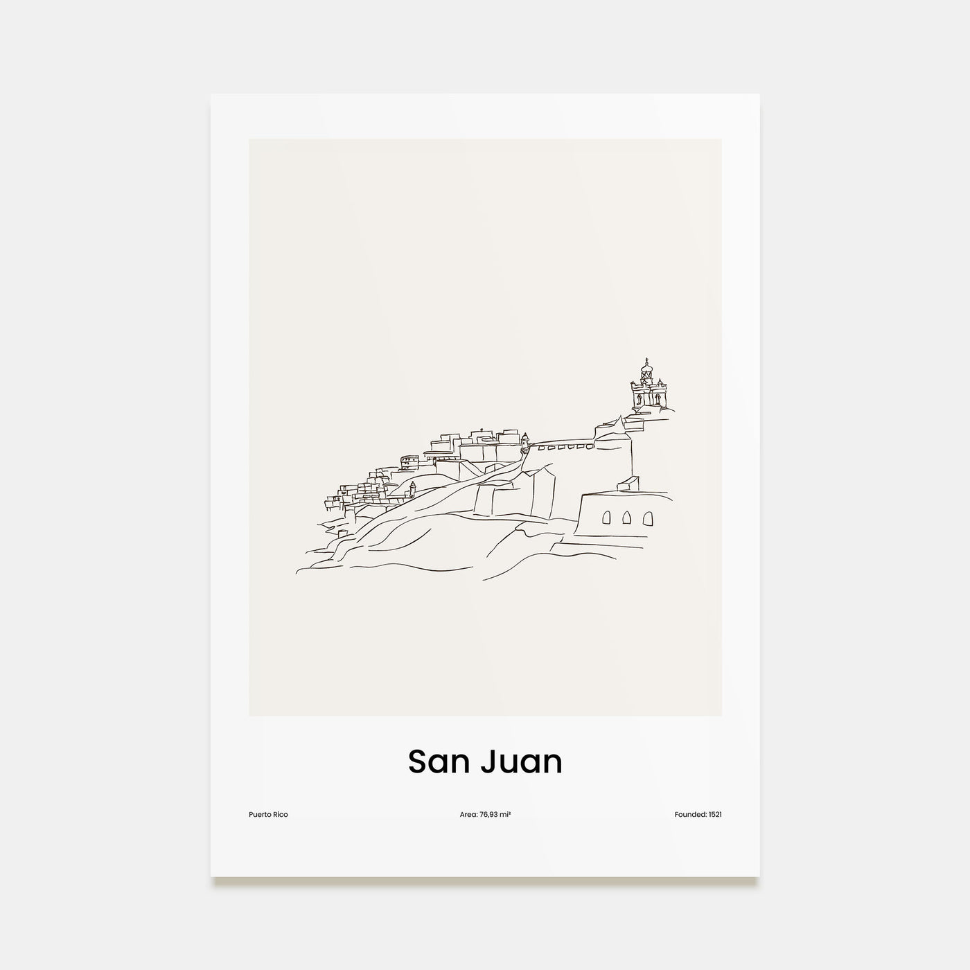 San Juan Drawn Poster