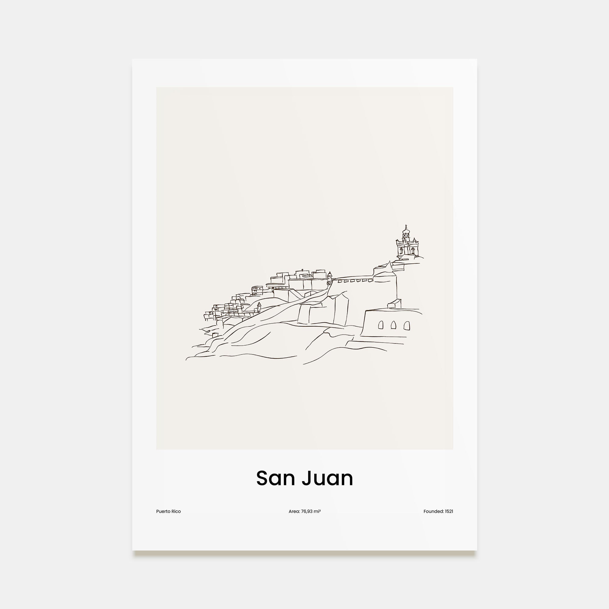 San Juan Drawn Poster