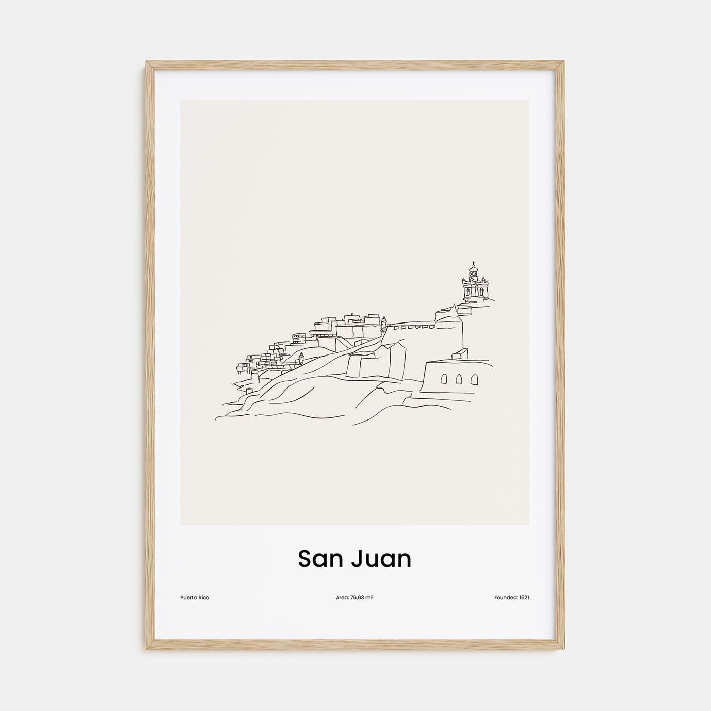 San Juan Drawn Poster