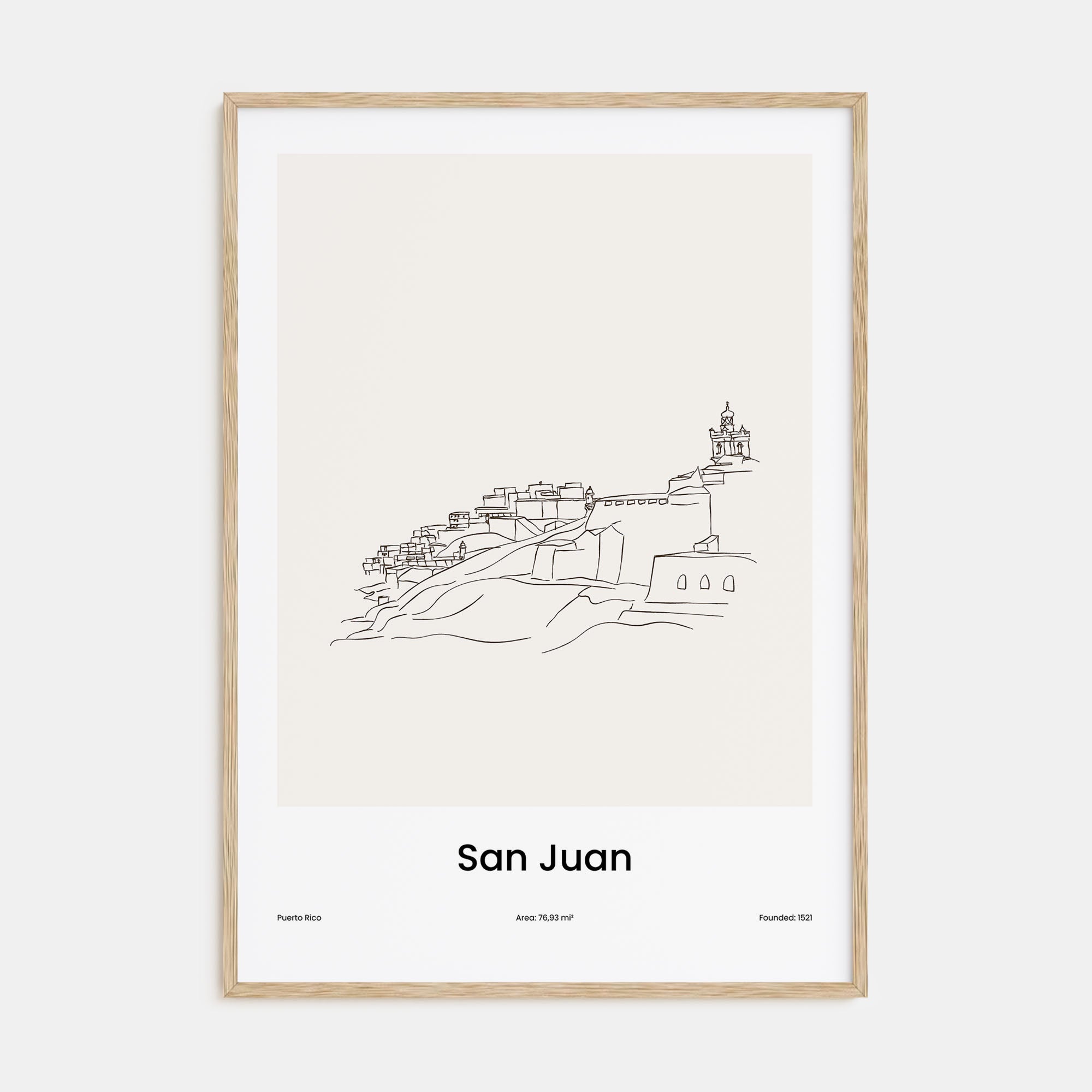 San Juan Drawn Poster