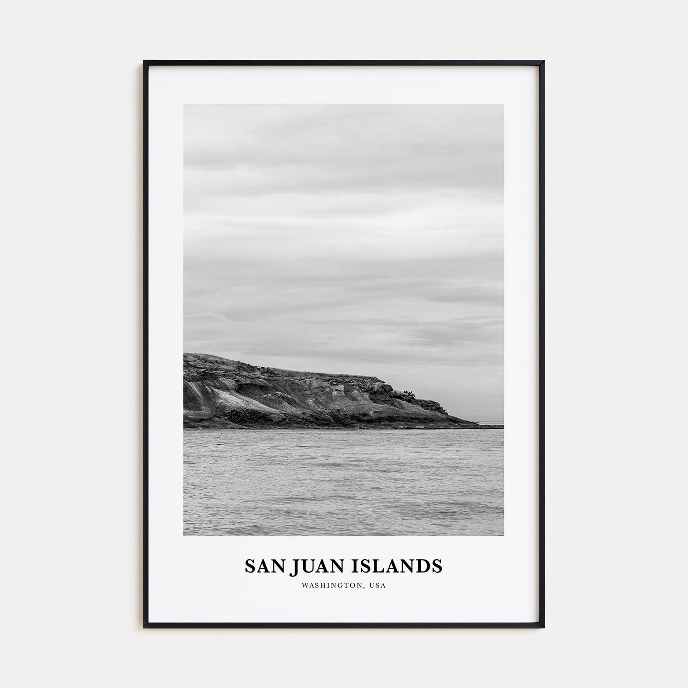 San Juan Islands Portrait B&W Poster