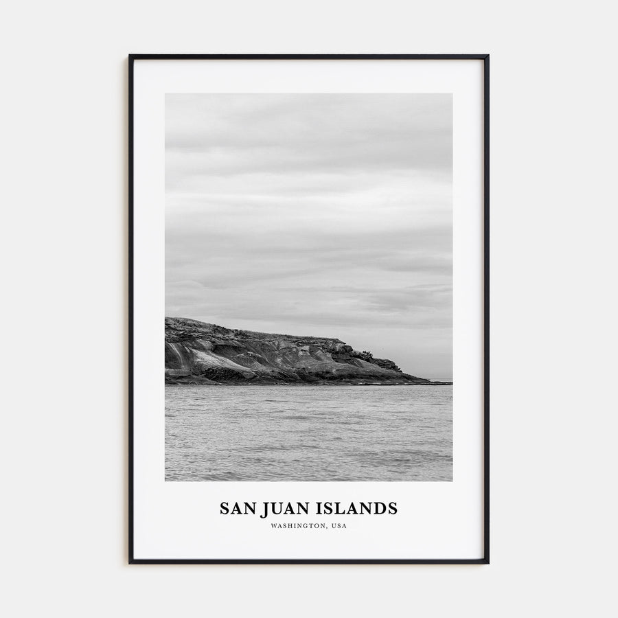 San Juan Islands Portrait B&W Poster