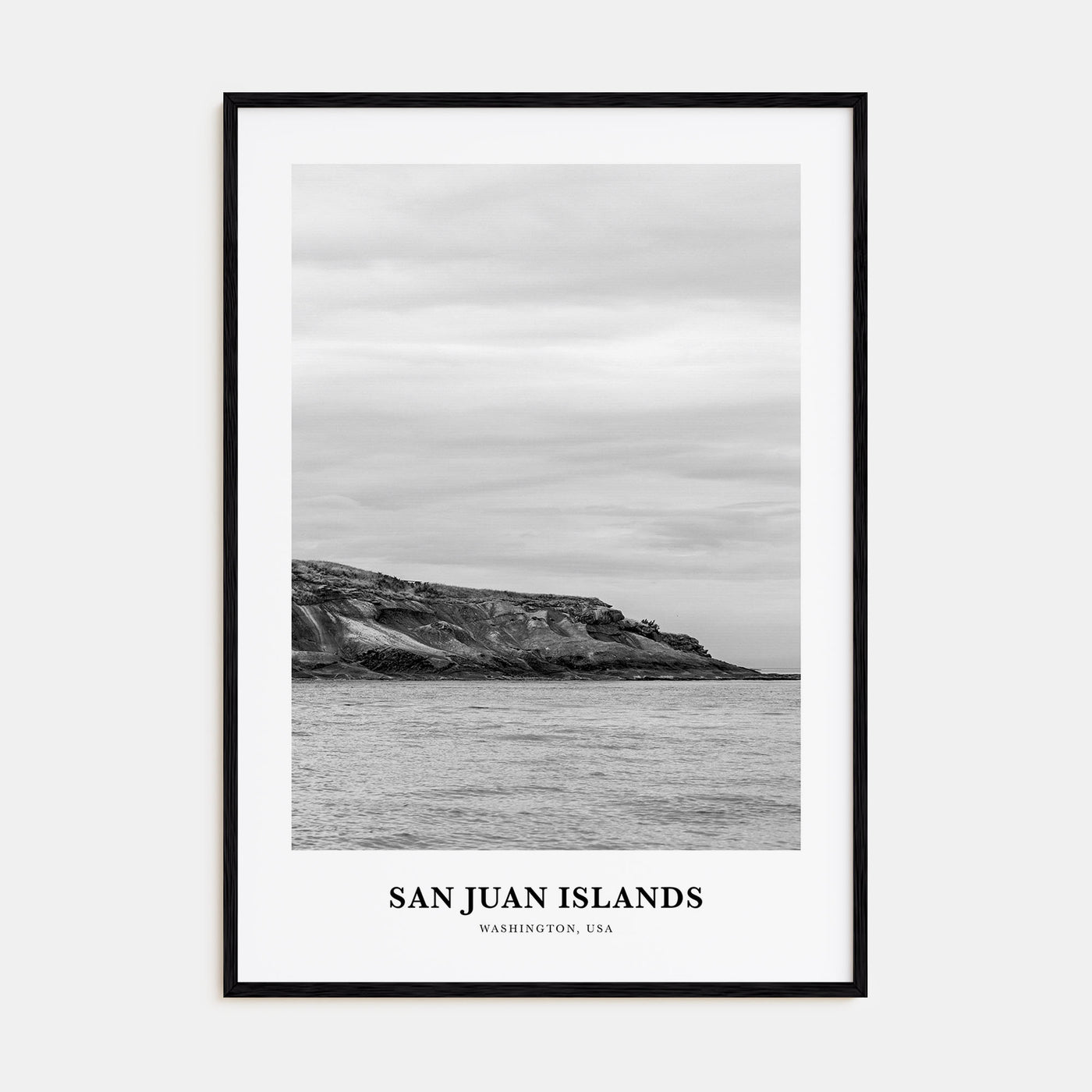 San Juan Islands Portrait B&W Poster