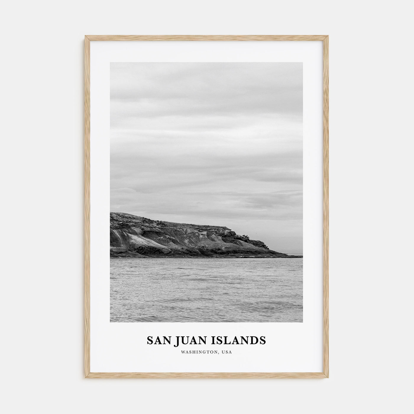San Juan Islands Portrait B&W Poster