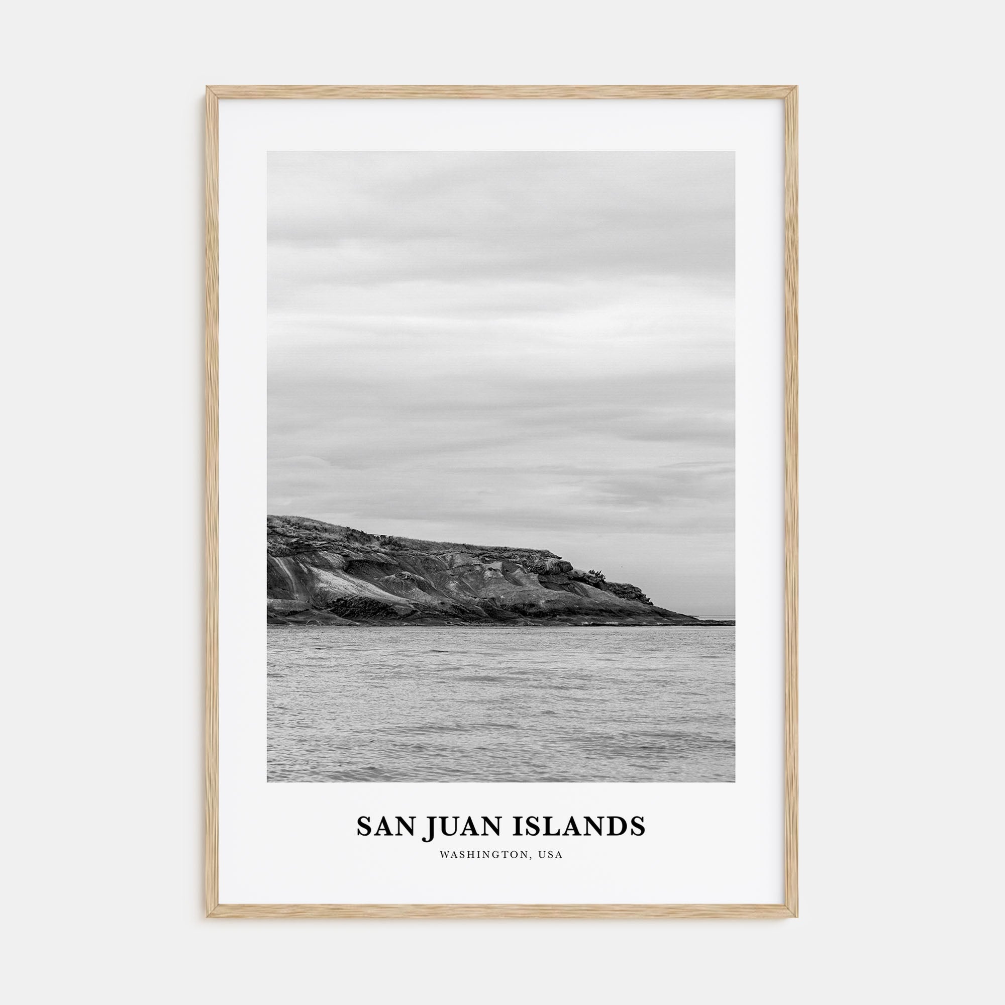 San Juan Islands Portrait B&W Poster
