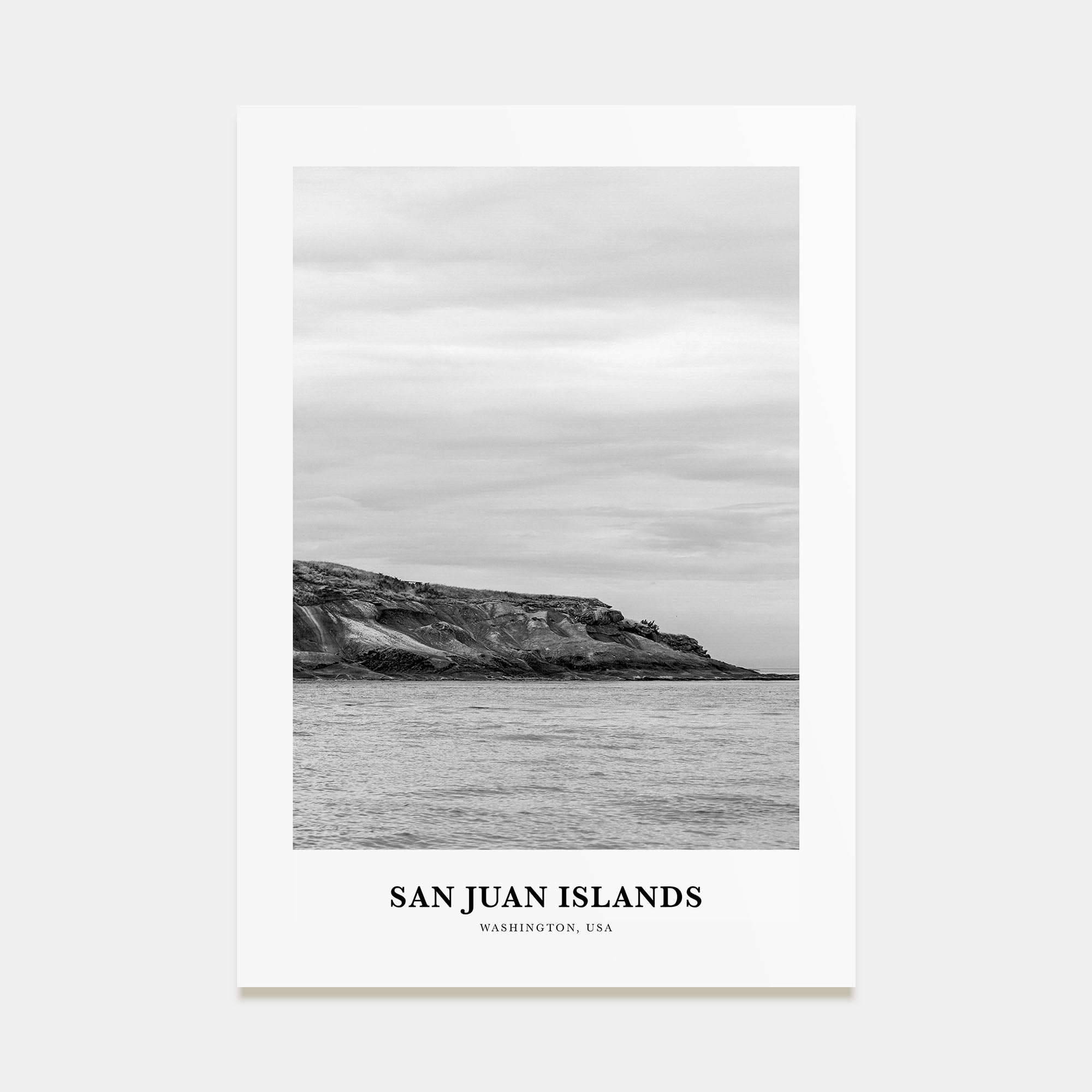 San Juan Islands Portrait B&W Poster