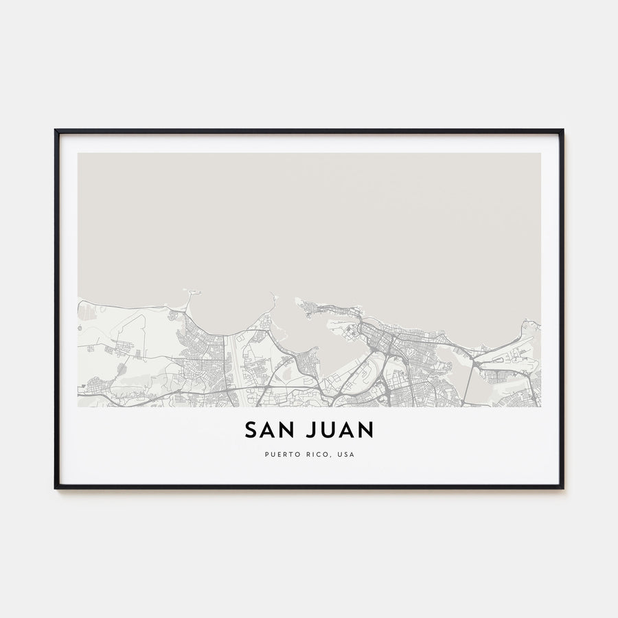San Juan Map Landscape Poster