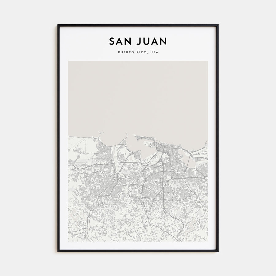 San Juan Map Portrait Poster