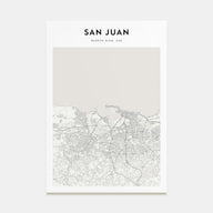 San Juan Map Portrait Poster