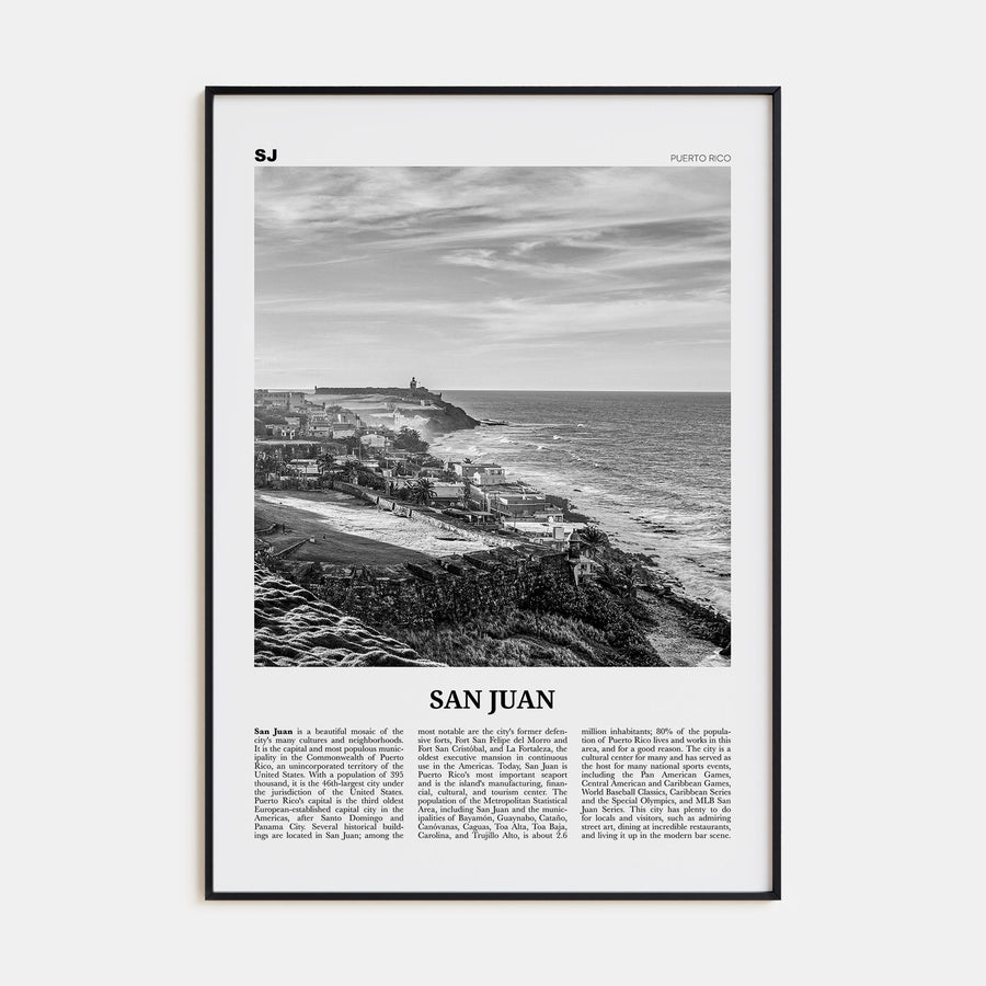 San Juan Travel B&W Poster