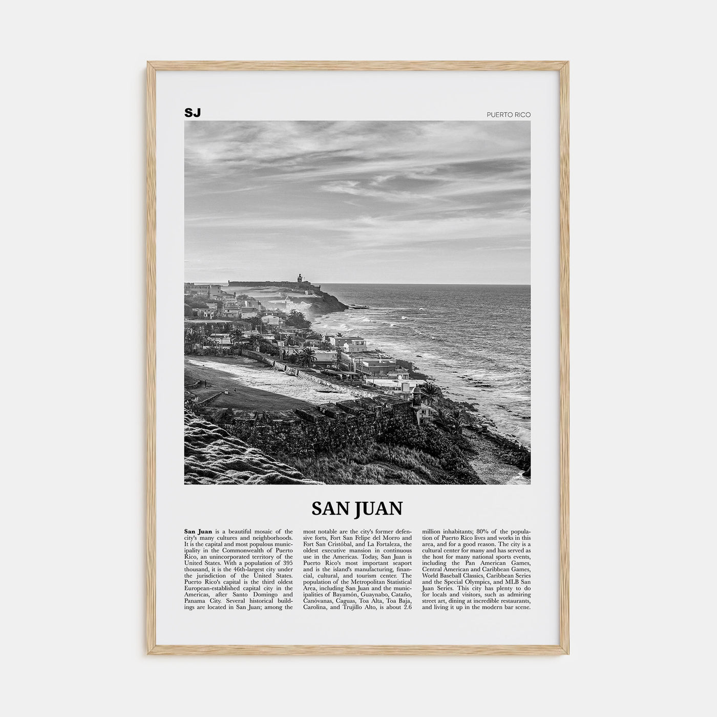 San Juan Travel B&W Poster