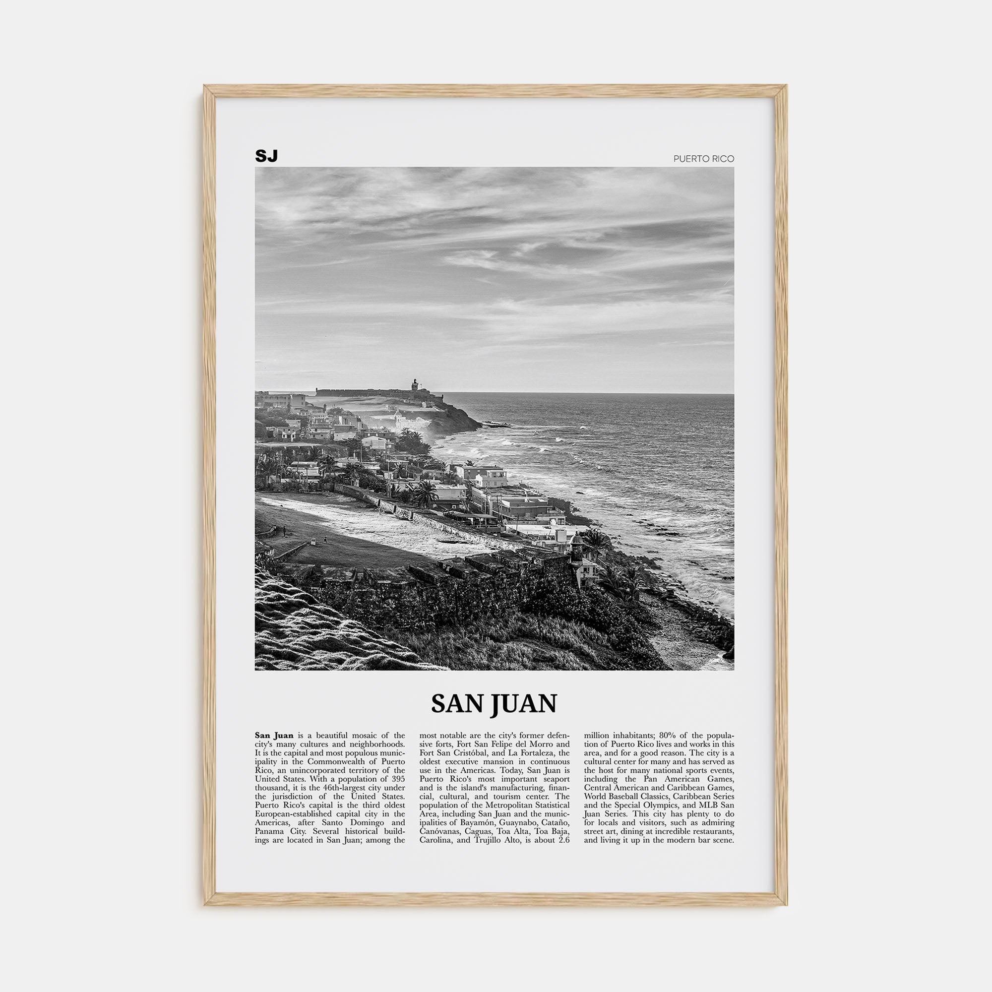 San Juan Travel B&W Poster