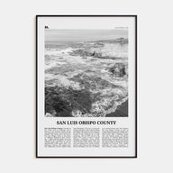 San Luis Obispo County Travel B&W Poster