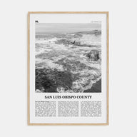 San Luis Obispo County Travel B&W Poster