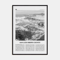 San Luis Obispo County Travel B&W Poster