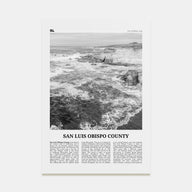 San Luis Obispo County Travel B&W Poster