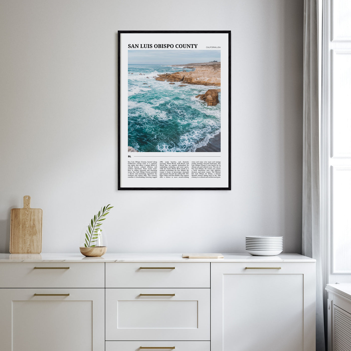 San Luis Obispo County Travel Color Poster