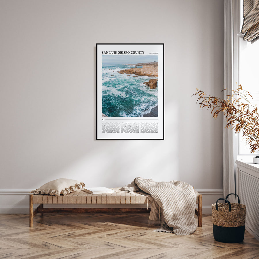 San Luis Obispo County Travel Color Poster