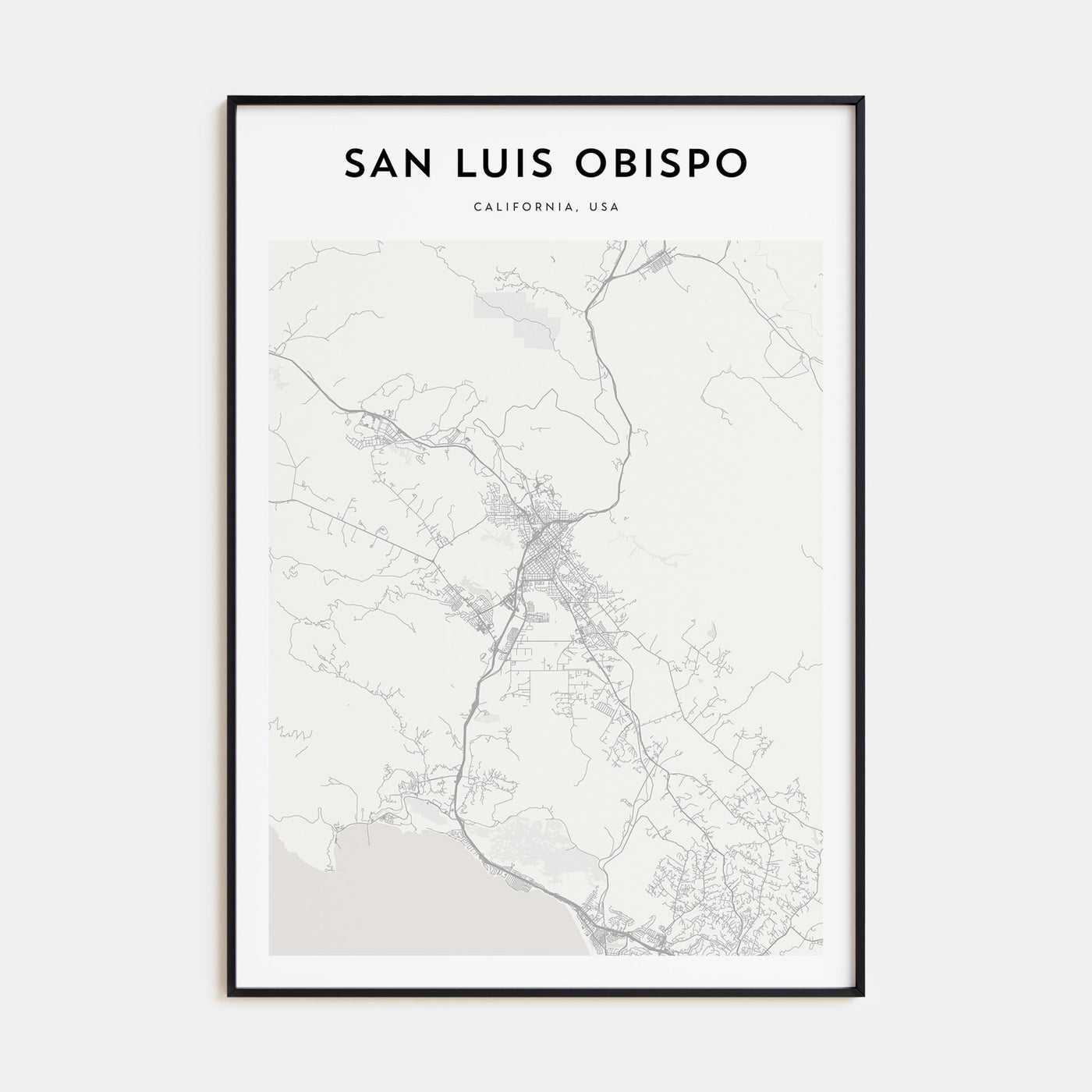 San Luis Obispo Map Portrait Poster