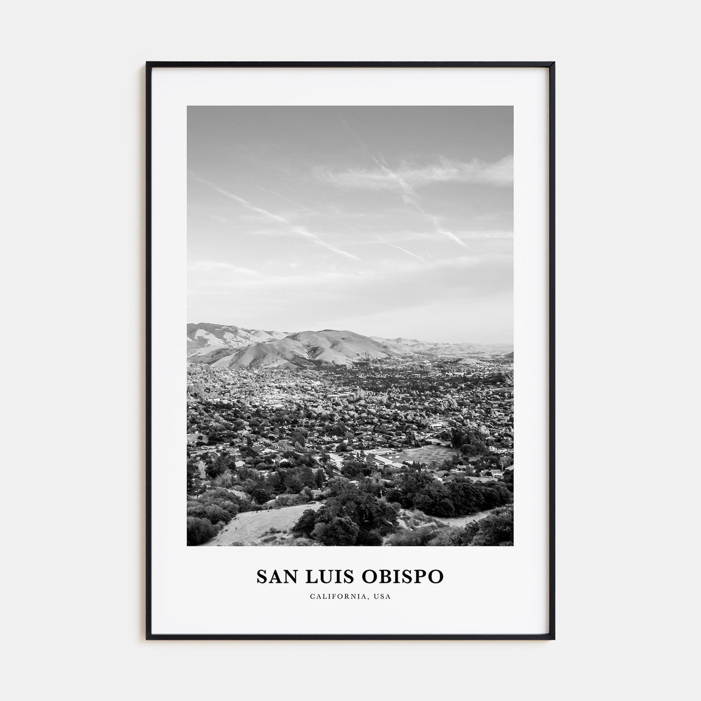 San Luis Obispo Portrait B&W Poster
