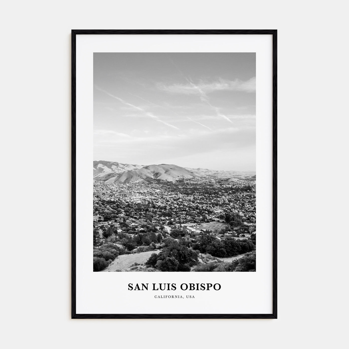 San Luis Obispo Portrait B&W Poster