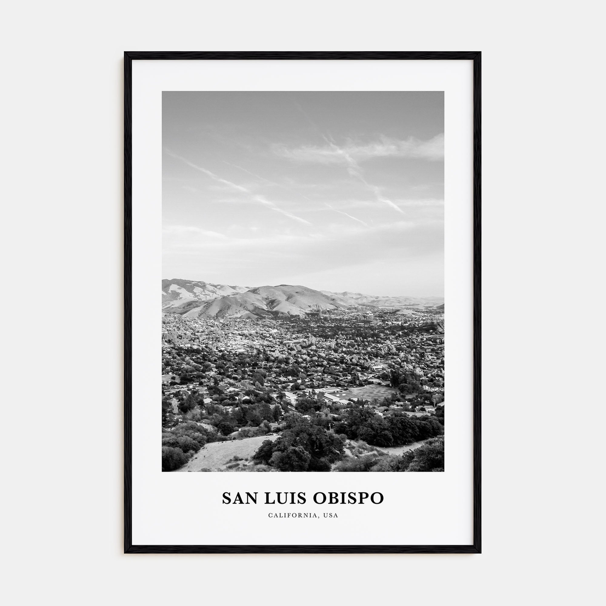 San Luis Obispo Portrait B&W Poster