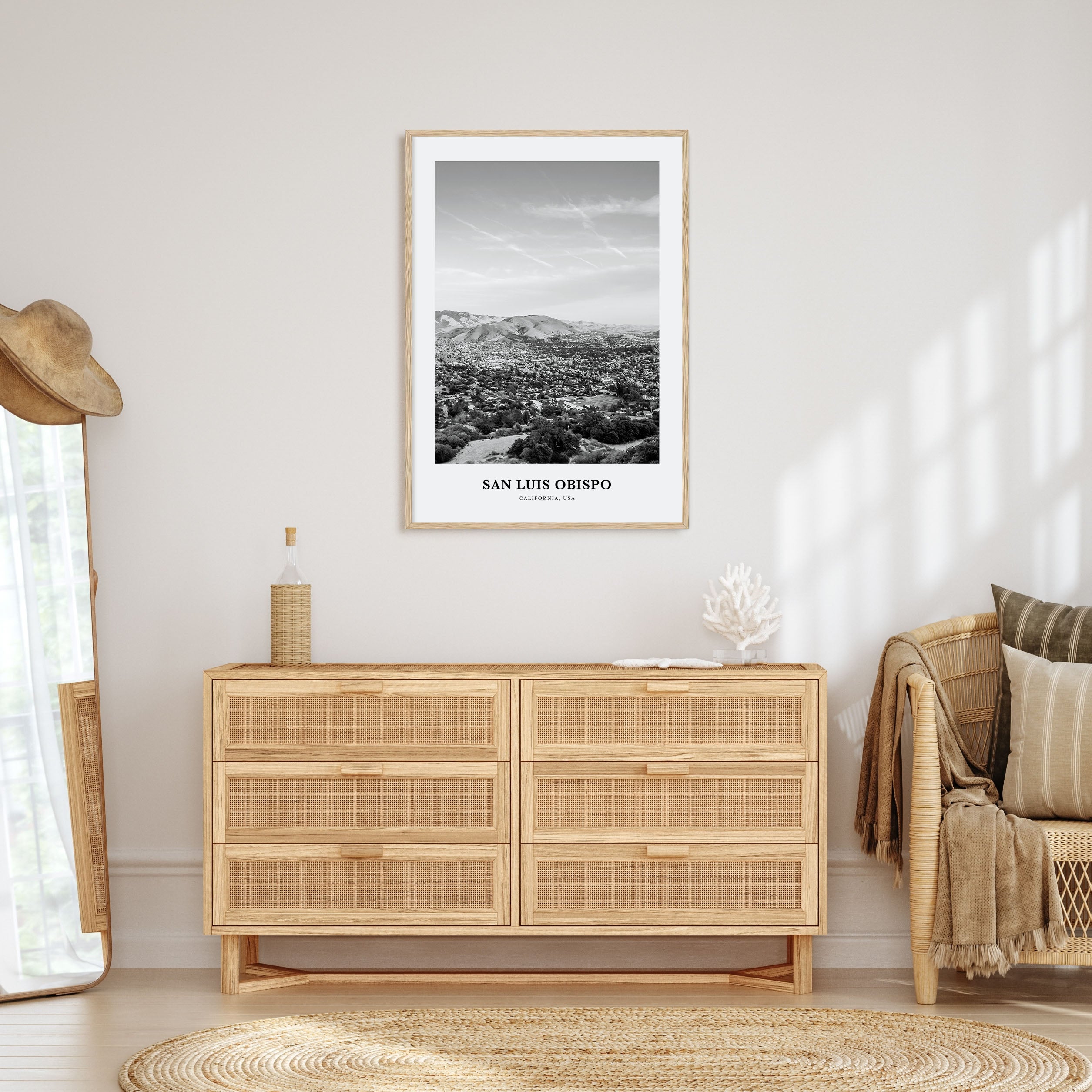 San Luis Obispo Portrait B&W Poster