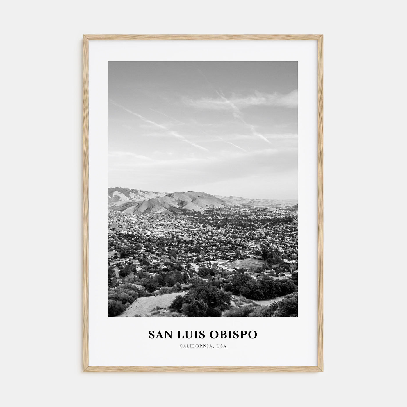 San Luis Obispo Portrait B&W Poster
