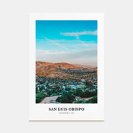 San Luis Obispo Portrait Color No 2 Poster