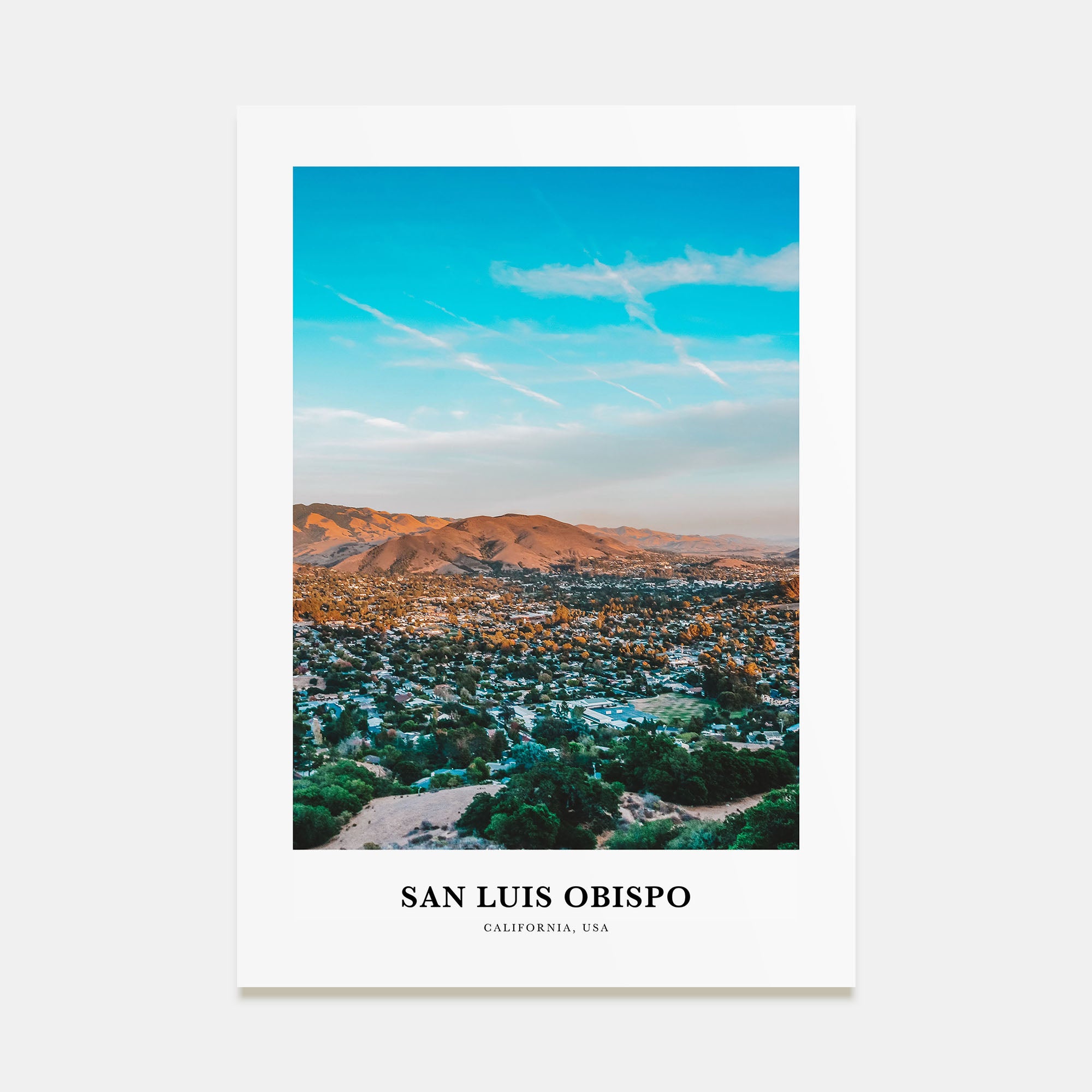 San Luis Obispo Portrait Color No 2 Poster