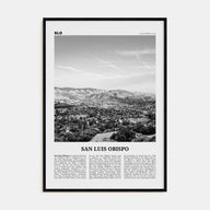 San Luis Obispo Travel B&W Poster