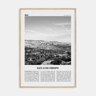 San Luis Obispo Travel B&W Poster