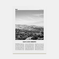San Luis Obispo Travel B&W Poster