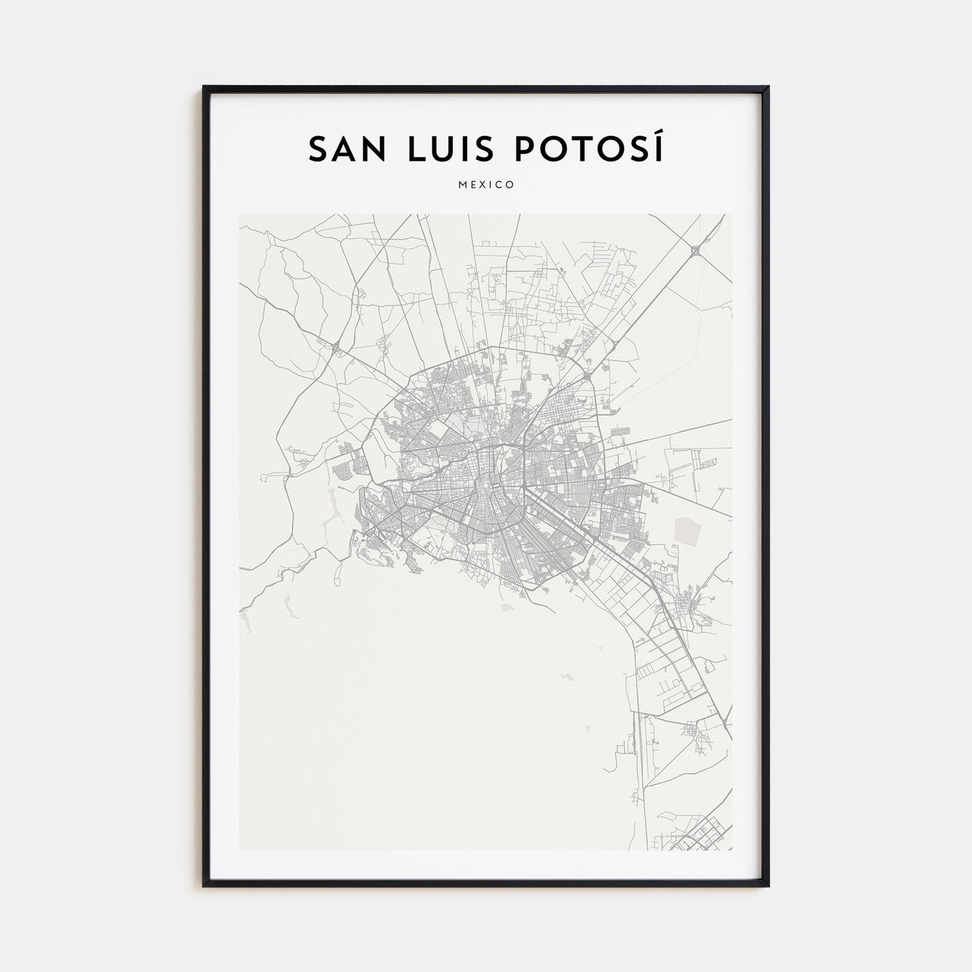 San Luis Potosí Map Portrait Poster