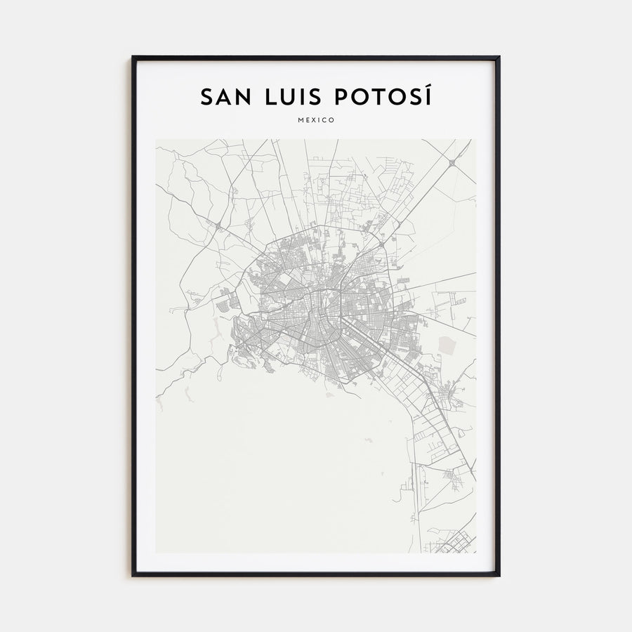 San Luis Potosí Map Portrait Poster