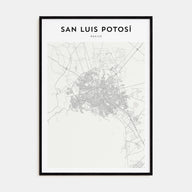 San Luis Potosí Map Portrait Poster