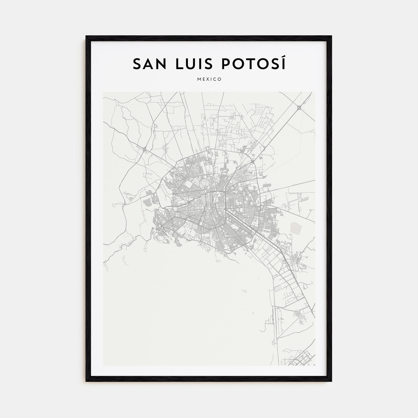 San Luis Potosí Map Portrait Poster
