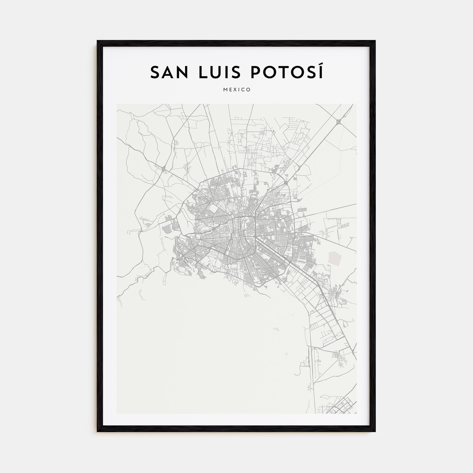 San Luis Potosí Map Portrait Poster