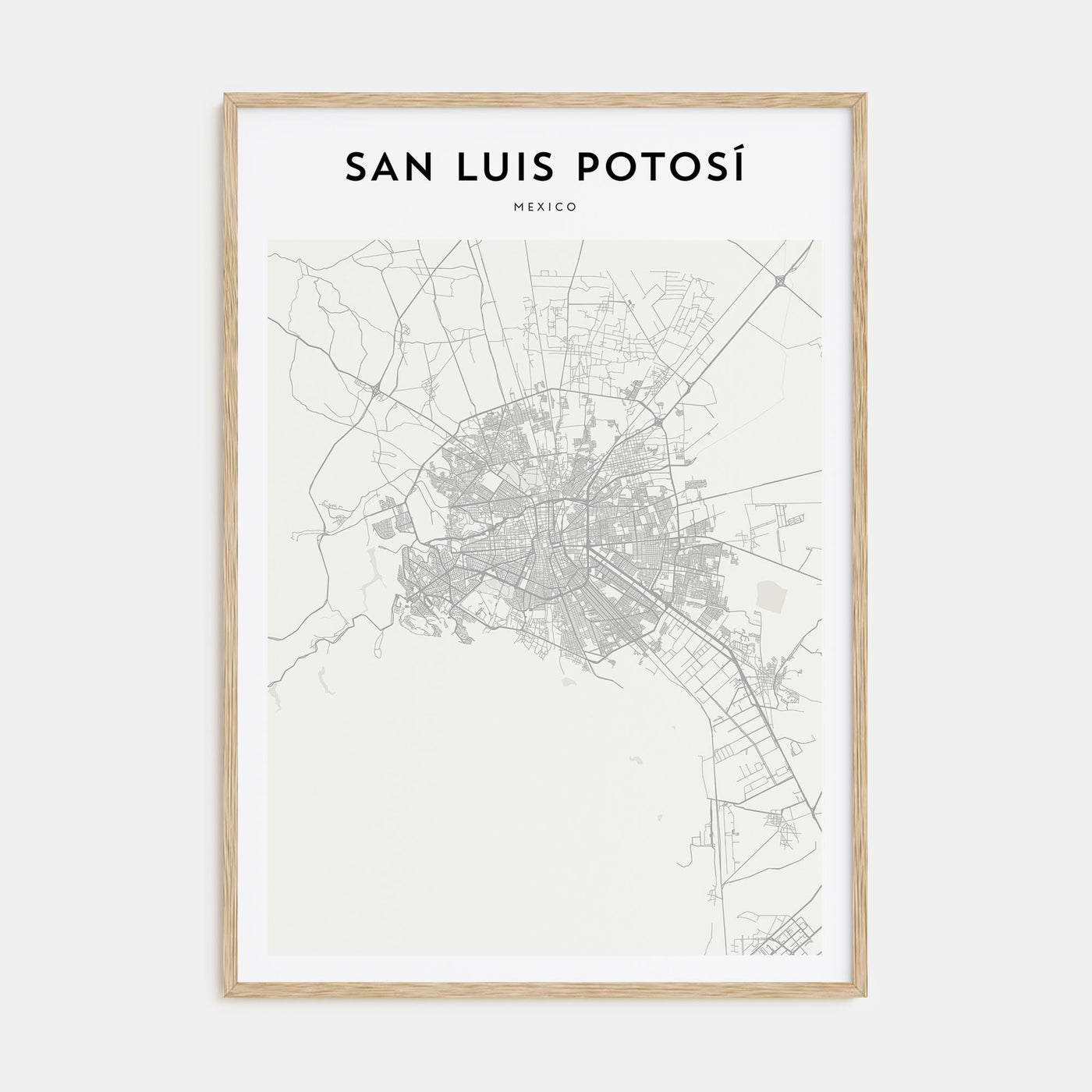 San Luis Potosí Map Portrait Poster
