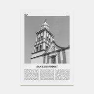 San Luis Potosí Travel B&W Poster