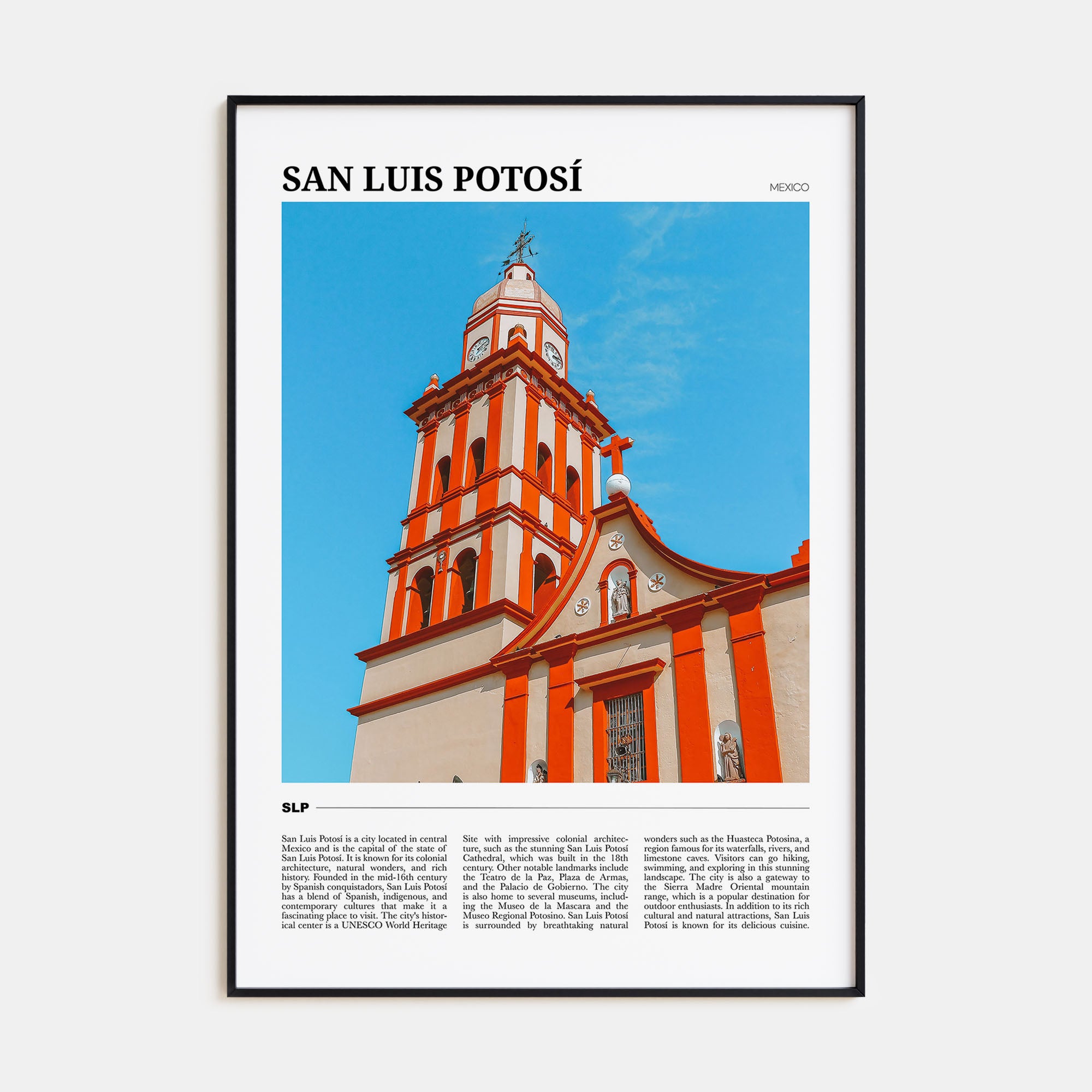 San Luis Potosí Travel Color Poster