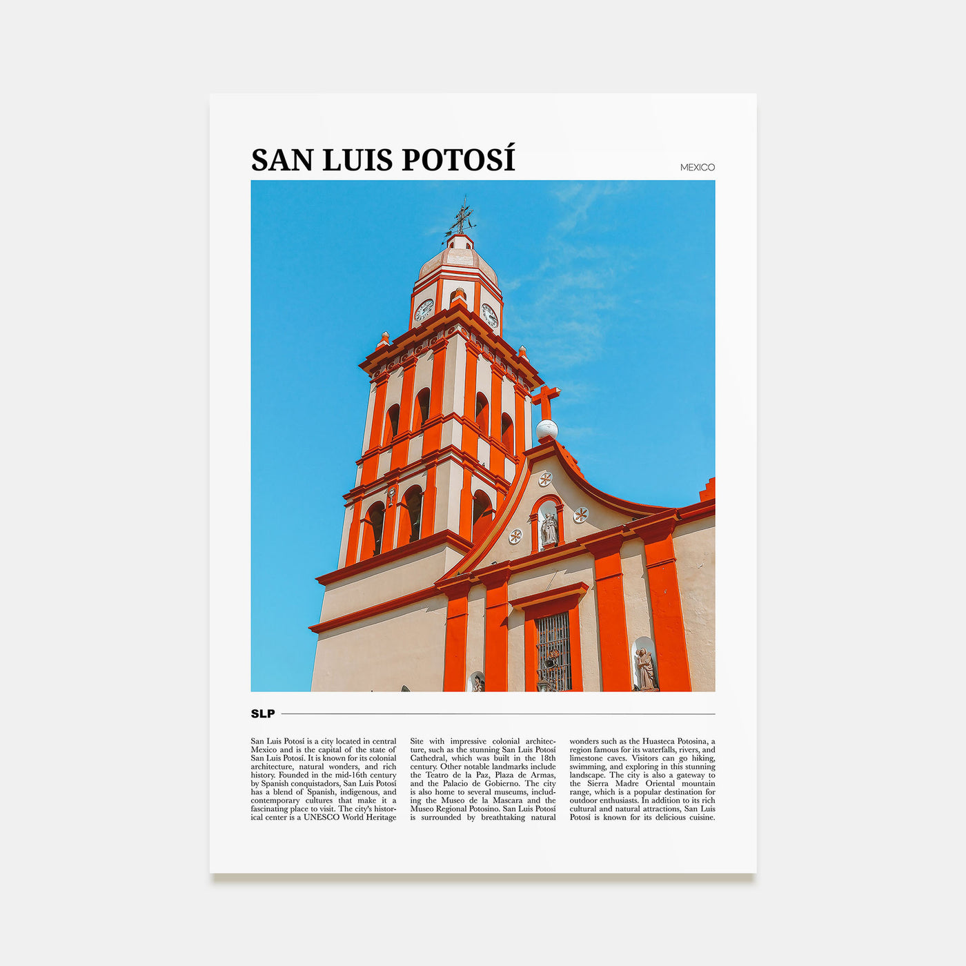 San Luis Potosí Travel Color Poster
